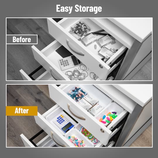 Mind Reader 25-Piece Drawer Organizer Set, Storage Trays